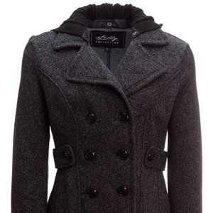 Sebby Collection Women's Tweed Fleece Peacoat